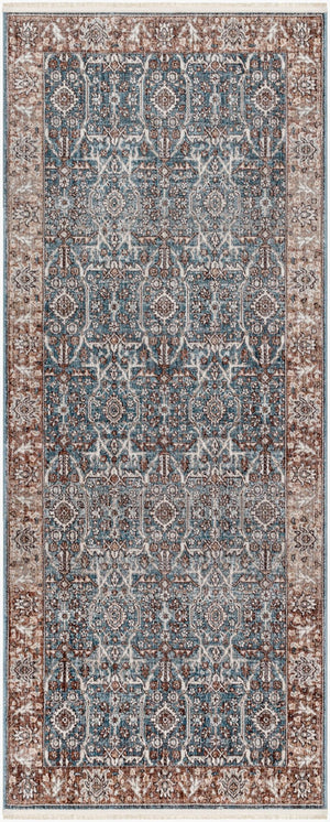 Livabliss Carlisle Traditional Polyester Runner Rug for Hallways Entryways and High Traffic Spaces Pale Blue, Dust 2'11" x 10' CSI2303-21110