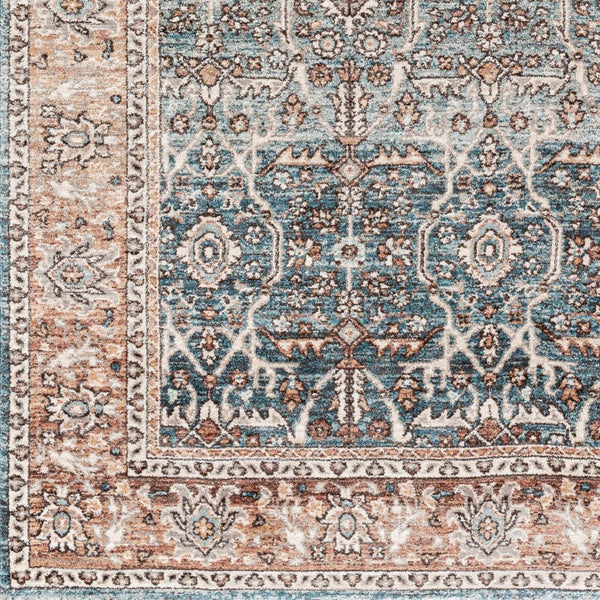 Livabliss Carlisle Traditional Polyester Runner Rug for Hallways Entryways and High Traffic Spaces Pale Blue, Dust 7'10" x 7'10" CSI2303-710RD