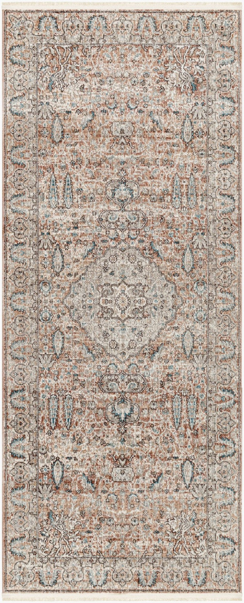 Livabliss Carlisle Traditional Runner Rug Polyester Pile Hallway Entryway High Traffic Area Dusty Pink, Med 2'11" x 7'3" CSI2305-21173