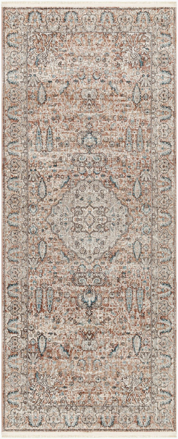 Livabliss Carlisle Traditional Runner Rug Polyester Pile Hallway Entryway High Traffic Area Dusty Pink, Med 2'11" x 7'3" CSI2305-21173