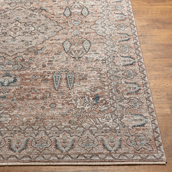 Livabliss Carlisle Traditional Runner Rug Polyester Pile Hallway Entryway High Traffic Area Dusty Pink, Med 5'3" x 5'3" CSI2305-53RD