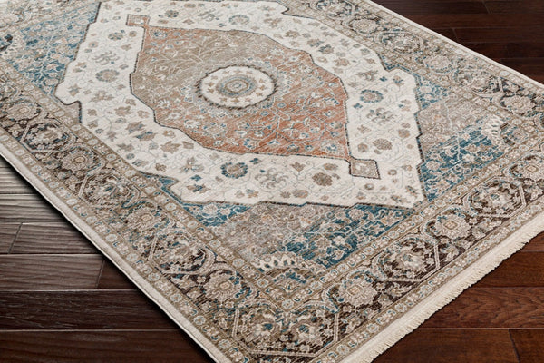 Livabliss Carlisle Traditional Square Area Rug Turkey Woven Polyester Living Room Accent Light Sage, Pal 8'10" x 12'6" CSI2306-810126