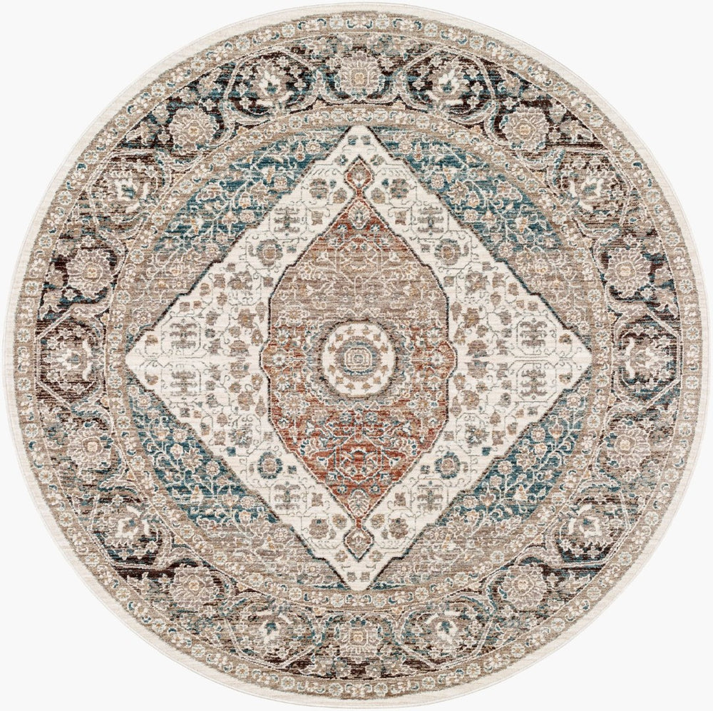 Livabliss Carlisle Traditional Square Area Rug Turkey Woven Polyester Living Room Accent Light Sage, Pal 5'3" x 5'3" CSI2306-53RD