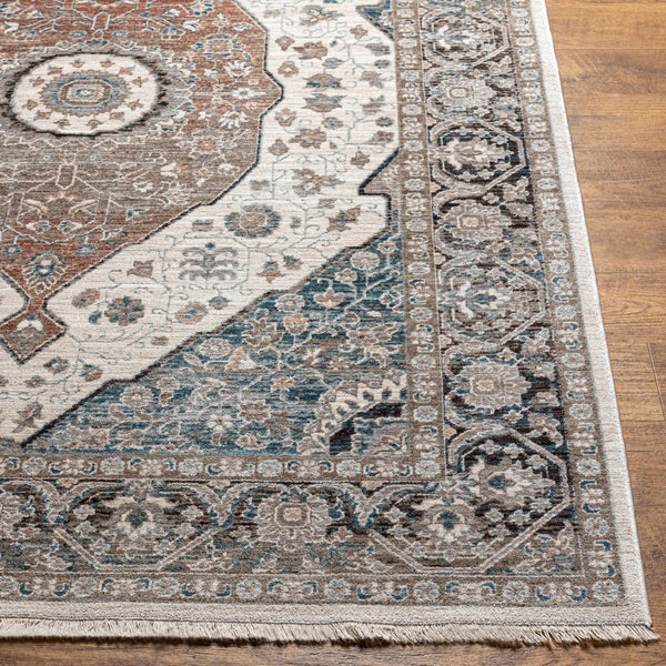 Livabliss Carlisle Traditional Square Area Rug Turkey Woven Polyester Living Room Accent Light Sage, Pal 8'10" x 12'6" CSI2306-810126