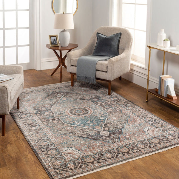 Livabliss Carlisle Square Polyester Area Rug Machine Woven in Turkey with Soft Medium Pile Dusty Pink, Sag 5'3" x 5'3" CSI2307-53RD