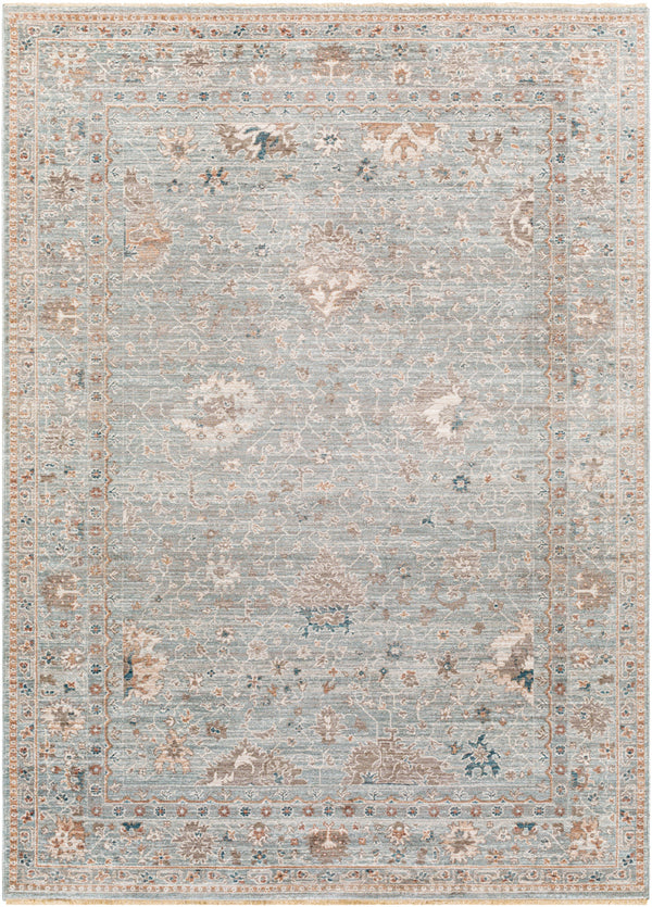 Carlisle CSI-2310 8'10" x 12'6" Machine Woven Rug CSI2310-810126  Seafoam, Pale Blue, Dusty Sage, Dusty Pink, Ivory, Medium Brown Surya