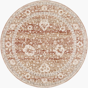 Livabliss Carlisle Traditional Pattern Runner Rug Machine Woven Polyester for Hallways and Entryways Dusty Pink, Ivo 7'10" x 7'10" CSI2311-710RD