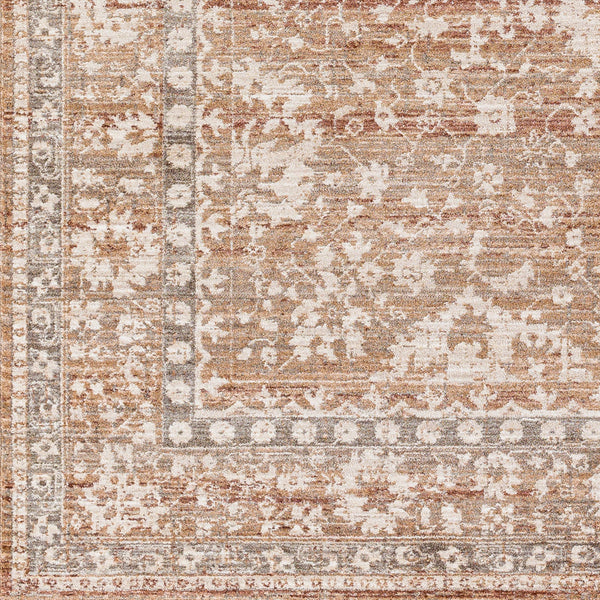 Carlisle CSI-2311 8'10" x 12'6" Machine Woven Rug CSI2311-810126  Dusty Pink, Ivory, Pale Blue, Sage, Olive, Medium Brown Surya
