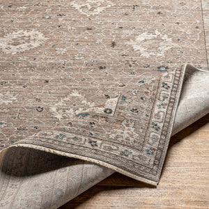 Carlisle CSI-2312 8'10" x 12'6" Machine Woven Rug CSI2312-810126  Sage, Ivory, Pale Blue, Charcoal, Brown Surya