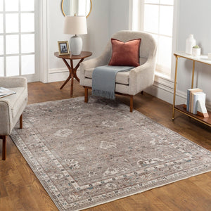 Livabliss Carlisle Traditional Turkish Woven Polyester Rug for Hallways Bedrooms and Entryways Sage, Ivory 7'10" x 7'10" CSI2312-710RD