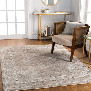 Carlisle CSI-2312 8'10" x 12'6" Machine Woven Rug CSI2312-810126  Sage, Ivory, Pale Blue, Charcoal, Brown Surya