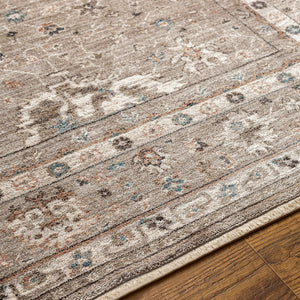 Carlisle CSI-2312 8'10" x 12'6" Machine Woven Rug CSI2312-810126  Sage, Ivory, Pale Blue, Charcoal, Brown Surya