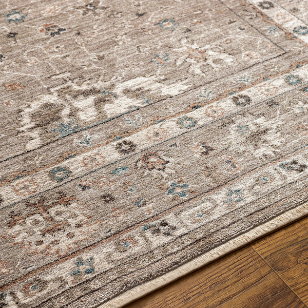 Carlisle CSI-2312 8'10" x 12'6" Machine Woven Rug CSI2312-810126  Sage, Ivory, Pale Blue, Charcoal, Brown Surya