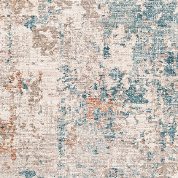 Carlisle CSI-2313 8'10" x 12'6" Machine Woven Rug CSI2313-810126  Pale Blue, Dusty Pink, Medium Brown, Cream, Charcoal Surya