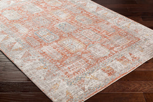 Carlisle CSI-2314 8'10" x 12'6" Machine Woven Rug CSI2314-810126  Burnt Orange, Off-White, Medium Gray, Olive, Dark Blue, Dark Brown Surya
