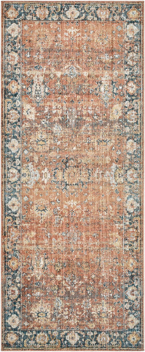 Livabliss Carlisle Traditional Fringe Runner Rug Machine Woven Polyester for Hallway Entryway Burnt Orange, D 2'11" x 10' CSI2315-21110