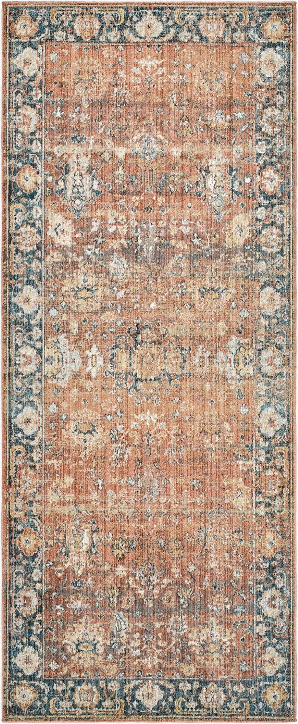Livabliss Carlisle Traditional Fringe Runner Rug Machine Woven Polyester for Hallway Entryway Burnt Orange, D 2'11" x 10' CSI2315-21110