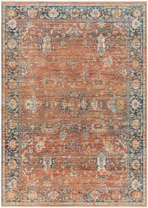 Carlisle CSI-2315 8'10" x 12'6" Machine Woven Rug CSI2315-810126  Burnt Orange, Dark Brown, Olive, Off-White, Medium Gray Surya