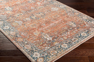 Livabliss Carlisle Traditional Fringe Runner Rug Machine Woven Polyester for Hallway Entryway Burnt Orange, D 7'10" x 7'10" CSI2315-710RD