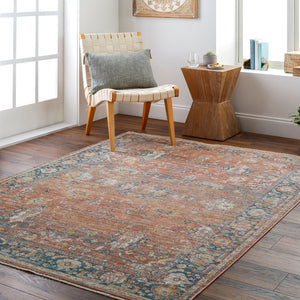 Livabliss Carlisle Traditional Fringe Runner Rug Machine Woven Polyester for Hallway Entryway Burnt Orange, D 7'10" x 7'10" CSI2315-710RD
