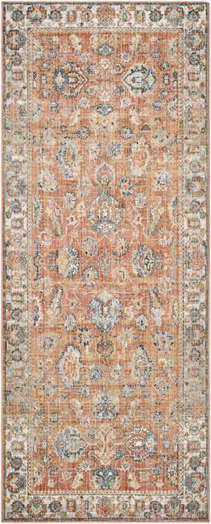 Livabliss Carlisle Traditional Fringe Runner Polyester Rug for Hallways and Entryways Burnt Orange, W 2'11" x 10' CSI2317-21110