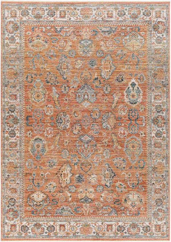 Livabliss Carlisle Traditional Fringe Runner Polyester Rug for Hallways and Entryways Burnt Orange, W 8'10" x 12'6" CSI2317-810126