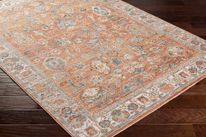Carlisle CSI-2317 8'10" x 12'6" Machine Woven Rug CSI2317-810126  Burnt Orange, Off-White, Medium Gray, Olive, Dark Blue, Dark Brown Surya