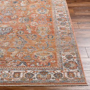Livabliss Carlisle Traditional Fringe Runner Polyester Rug for Hallways and Entryways Burnt Orange, W 8'10" x 12'6" CSI2317-810126