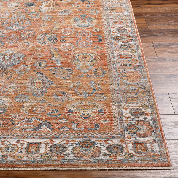Livabliss Carlisle Traditional Fringe Runner Polyester Rug for Hallways and Entryways Burnt Orange, W 8'10" x 12'6" CSI2317-810126