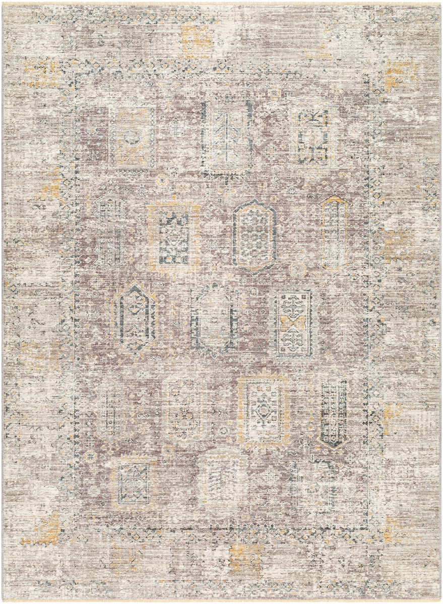 Carlisle CSI-2318 8'10" x 12'6" Machine Woven Rug CSI2318-810126  Medium Gray, Off-White, Dark Brown, Olive, Dark Blue Surya