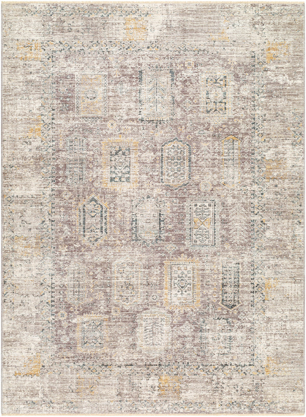 Carlisle CSI-2318 8'10" x 12'6" Machine Woven Rug CSI2318-810126  Medium Gray, Off-White, Dark Brown, Olive, Dark Blue Surya