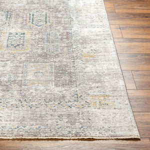 Carlisle CSI-2318 8'10" x 12'6" Machine Woven Rug CSI2318-810126  Medium Gray, Off-White, Dark Brown, Olive, Dark Blue Surya