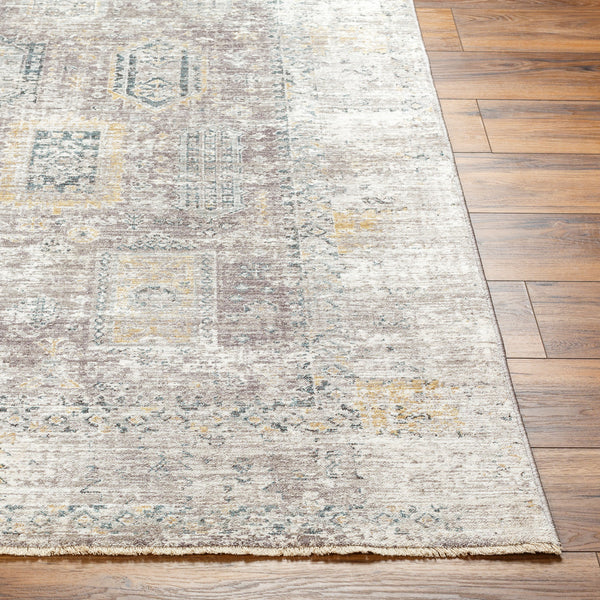 Carlisle CSI-2318 8'10" x 12'6" Machine Woven Rug CSI2318-810126  Medium Gray, Off-White, Dark Brown, Olive, Dark Blue Surya