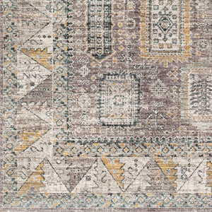 Carlisle CSI-2318 8'10" x 12'6" Machine Woven Rug CSI2318-810126  Medium Gray, Off-White, Dark Brown, Olive, Dark Blue Surya