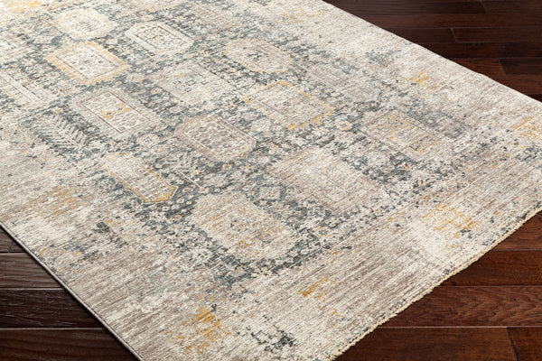 Carlisle CSI-2319 8'10" x 12'6" Machine Woven Rug CSI2319-810126  Medium Gray, Off-White, Dark Brown, Olive, Dark Blue Surya