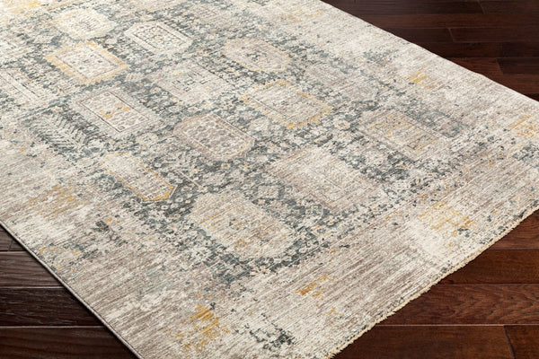 Livabliss Carlisle Traditional Fringe Runner Rug Polyester Hallway Accent with Medium Pile Medium Gray, Wh 8'10" x 12'6" CSI2319-810126