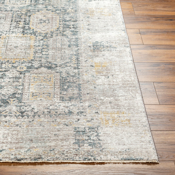 Carlisle CSI-2319 8'10" x 12'6" Machine Woven Rug CSI2319-810126  Medium Gray, Off-White, Dark Brown, Olive, Dark Blue Surya