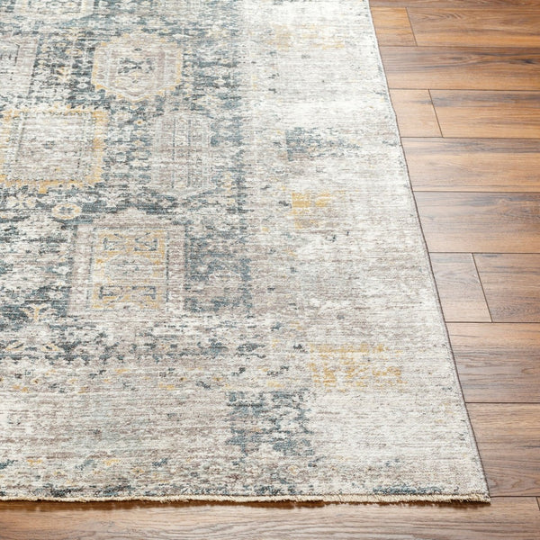 Livabliss Carlisle Traditional Fringe Runner Rug Polyester Hallway Accent with Medium Pile Medium Gray, Wh 8'10" x 12'6" CSI2319-810126