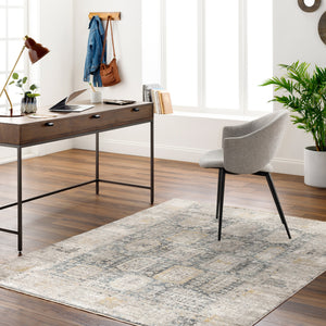 Carlisle CSI-2319 8'10" x 12'6" Machine Woven Rug CSI2319-810126  Medium Gray, Off-White, Dark Brown, Olive, Dark Blue Surya