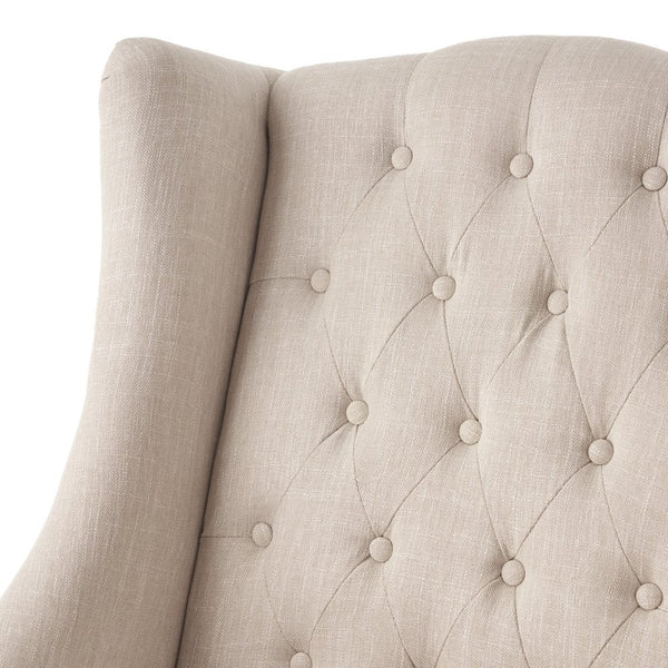 English Elm Toddman Wingback Club Chair Tufted Diamond Stitching Birch Legs Reading Nook Accent 55038.00LBG