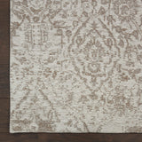 Nourison Damask DAS06 Machine Made Power-loomed Borderless Design Indoor Only Farmhouse Vintage Rug Ivory, White 100% Polyester 99446349828