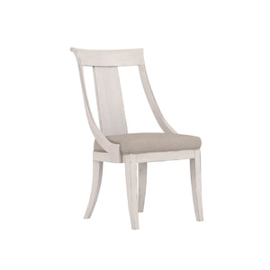 A.R.T. Furniture Alcove Side Chair Set Of 2 - Casual Traditional Design With Splat Back And Luxurious Upholstered Seat - Set Of 2 White Alder Solids,Foam,Fabric 321206-2817