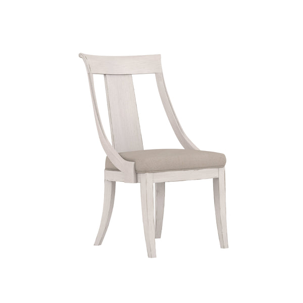A.R.T. Furniture Alcove Side Chair Set Of 2 - Casual Traditional Design With Splat Back And Luxurious Upholstered Seat - Set Of 2 White Alder Solids,Foam,Fabric 321206-2817