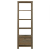 Homelegance By Top-Line Mackinley 4-tier/5-tier Adjustable Bookshelf with Drawer Oak MDF