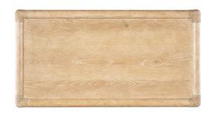 Hooker Furniture Retreat Coastal Rattan Nightstand With Rope-Wrapped Accents, Dune Oak Veneer And Soft Pewter Hardware Light Wood 6950-90216-80