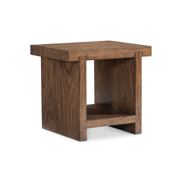 Bernhardt Bernhardt Tomas Solid Suar Wood Side Table with Shelf Modern Organic Living Room L25126