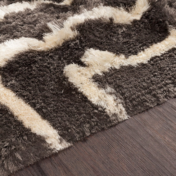 Surya Corsair 2' X 3' Handmade Area Rug – Plush Polyester With Modern Style, Easy To Clean, Versatile Decor Charcoal Polyester Csr1005-576