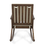 Christopher Knight Home® - Noble House - Gus Outdoor Acacia Wood Rocking Chair With Cushion