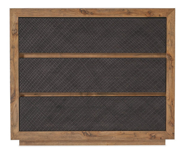 Hooker Furniture Big Sky Bachelor’S Chest With Charcoal Furrowed Bark Drawers, Cedar-Lined, Felt Liner & Built-In Power 6700-90117-80