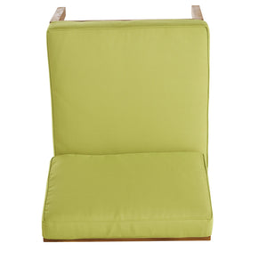 English Elm Perla Armless Accent Chair Tailored Low Profile Upholstered Seat for Living Room Green 58941.00MGRN
